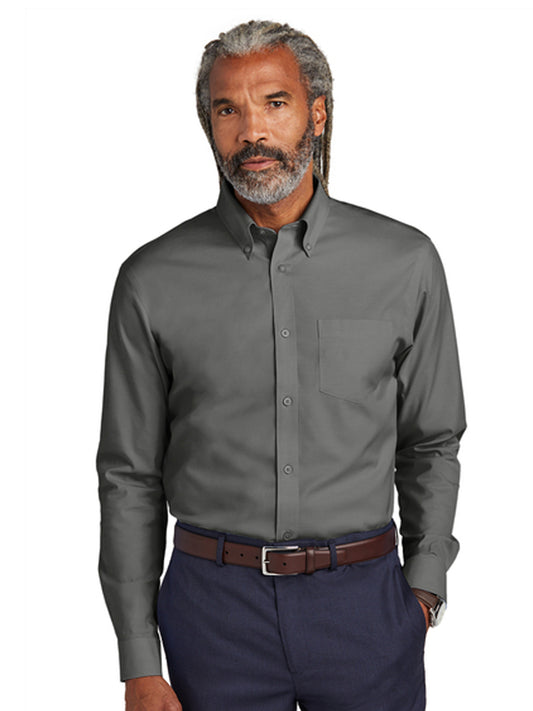 Men's 1-Pocket Wrinkle-Free Pinpoint Tall Shirt - TBB18000 - Deep Black