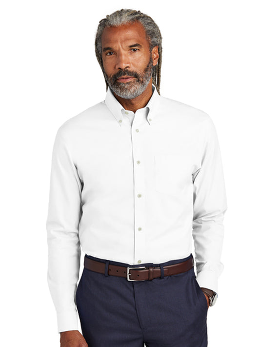 Men's 1-Pocket Wrinkle-Free Pinpoint Tall Shirt - TBB18000 - White