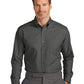 Men's 1-Pocket Tall Wrinkle-Free Shirt - TBB18002 - Deep Black