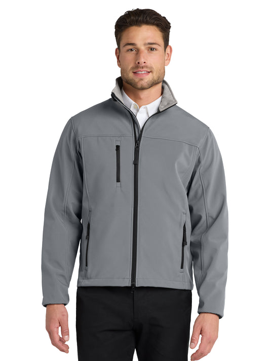 Men's Tall Glacier® Soft Shell Jacket - TLJ790 - Smoke Grey/Chrome