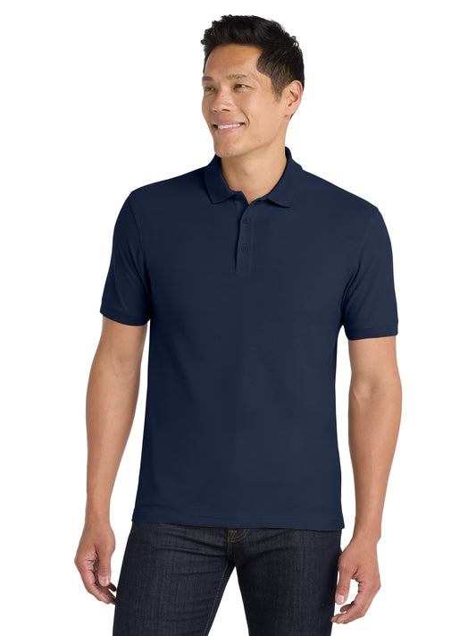 Men's Tall Core Classic Pique Polo - TLK100 - River Blue Navy