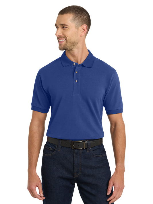 Men's Tall Heavyweight Cotton Pique Polo - TLK420 - Royal