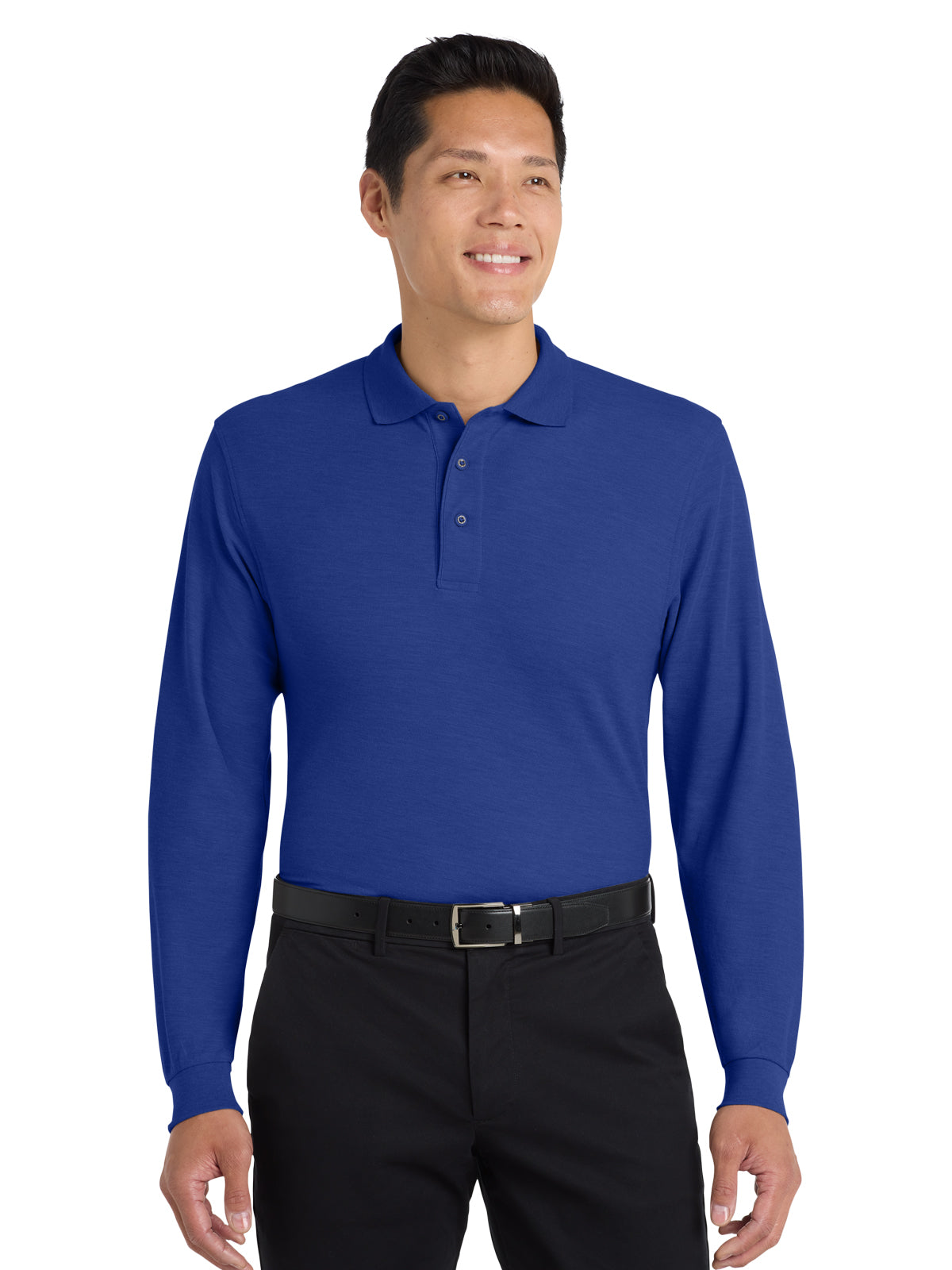 Men's Tall Silk Touch Long Sleeve Polo Shirt - TLK500LS - Royal
