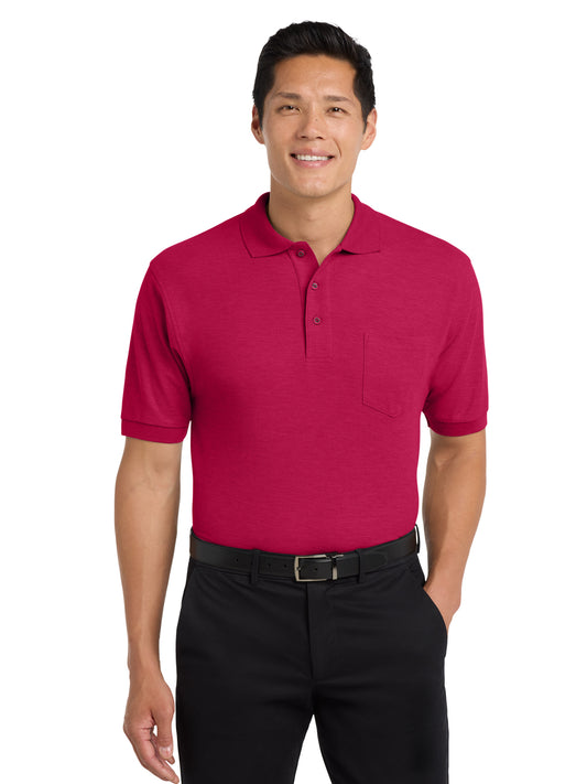 Men's Tall Silk Touch™ Polo with Pocket - TLK500P - Red