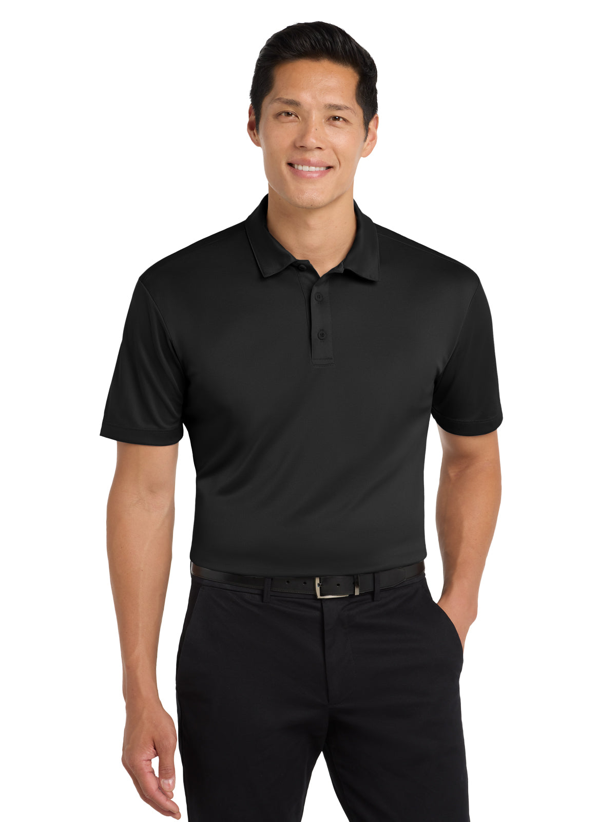 Men's Tall Silk Touch Performance Polo Shirt - TLK540 - Black