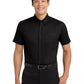 Men's Tall Short Sleeve Easy Care Shirt - TLS508 - Black/Light Stone