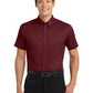 Men's Tall Short Sleeve Easy Care Shirt - TLS508 - Burgundy/Light Stone