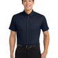 Men's Tall Short Sleeve Easy Care Shirt - TLS508 - Navy/Light Stone