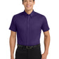 Men's Tall Short Sleeve Easy Care Shirt - TLS508 - Purple/Light Stone