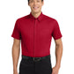 Men's Tall Short Sleeve Easy Care Shirt - TLS508 - Red/Light Stone