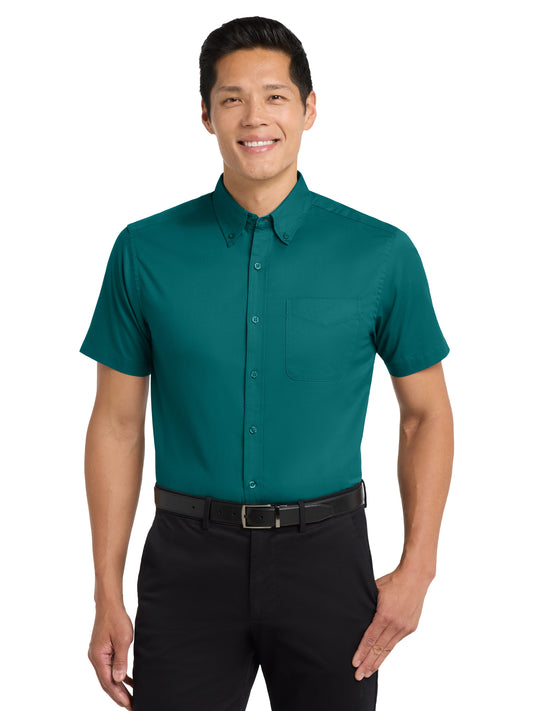 Men's Tall Short Sleeve Easy Care Shirt - TLS508 - Teal Green