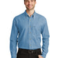 Men's Tall Long Sleeve Denim Shirt - TLS600 - Faded Blue