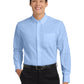 Unisex Tall Long Sleeve Easy Care Shirt - TLS608 - Light Blue/Light Stone