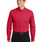 Unisex Tall Long Sleeve Easy Care Shirt - TLS608 - Red/Light Stone