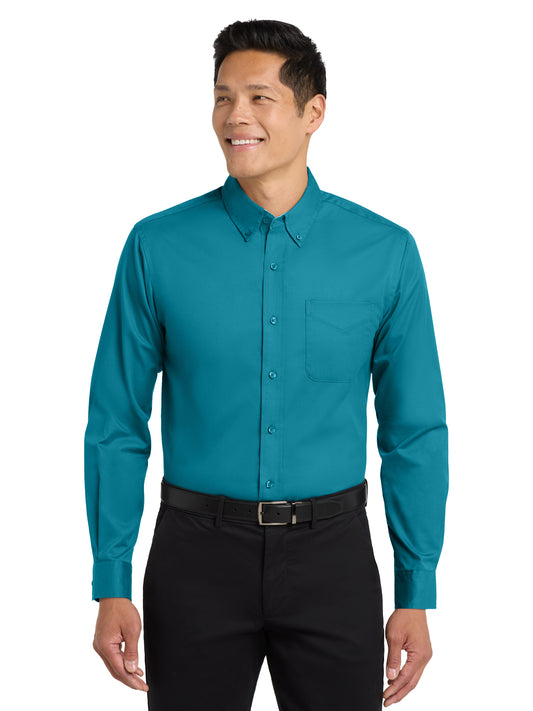 Unisex Tall Long Sleeve Easy Care Shirt - TLS608 - Teal Green