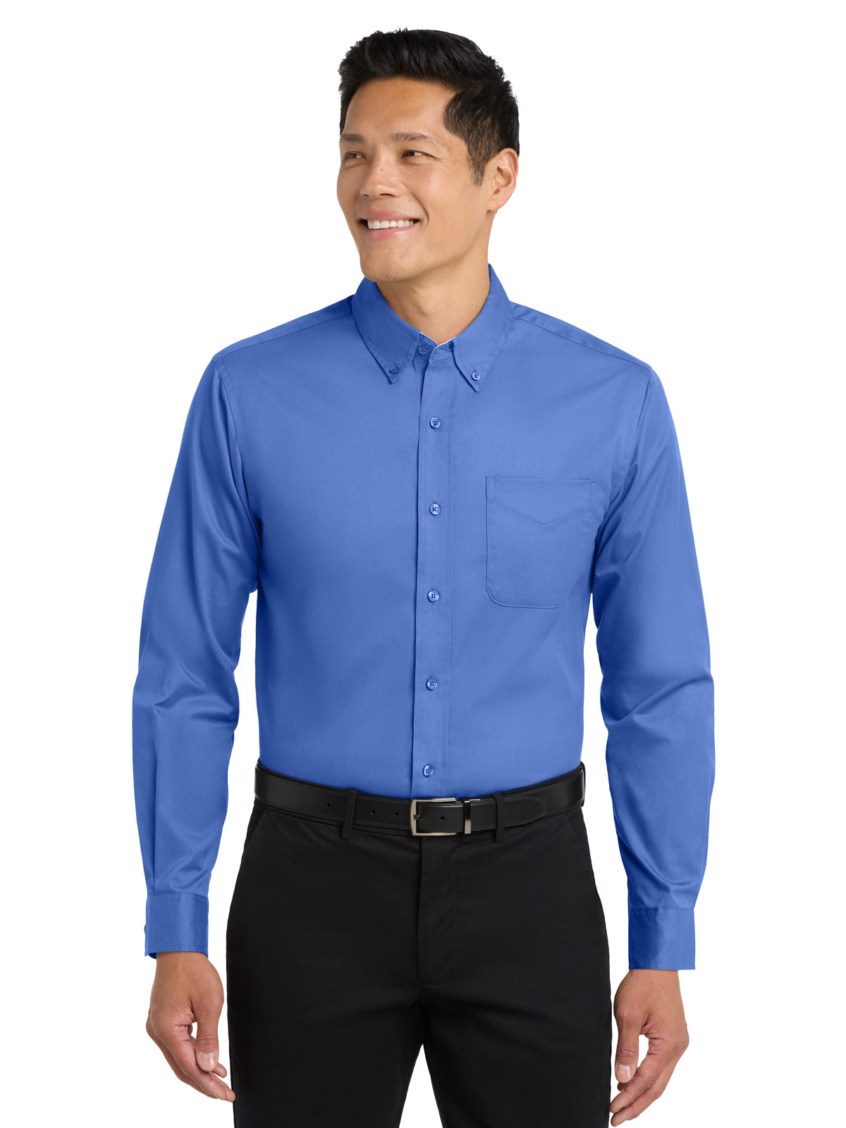 Unisex Tall Long Sleeve Easy Care Shirt - TLS608 - Ultramarine Blue