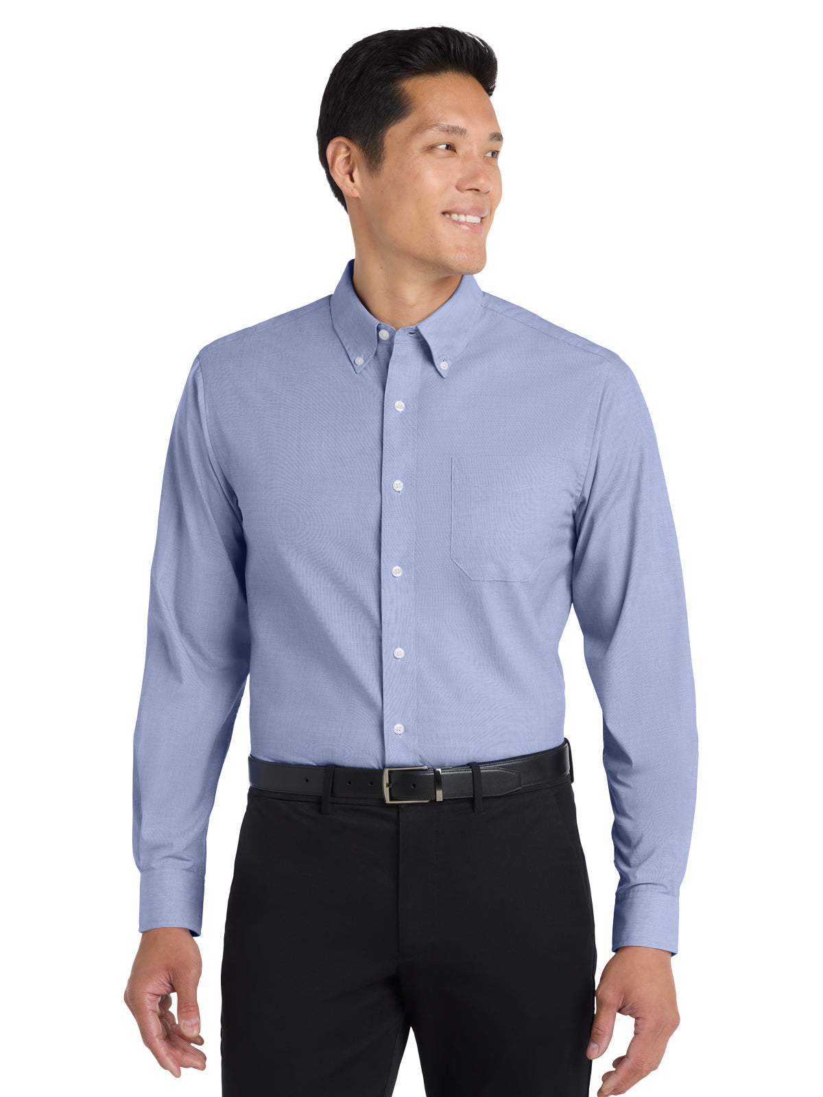 Men's Tall Crosshatch Easy Care Shirt - TLS640 - Chambray Blue