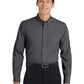 Men's Tall Crosshatch Easy Care Shirt - TLS640 - Soft Black