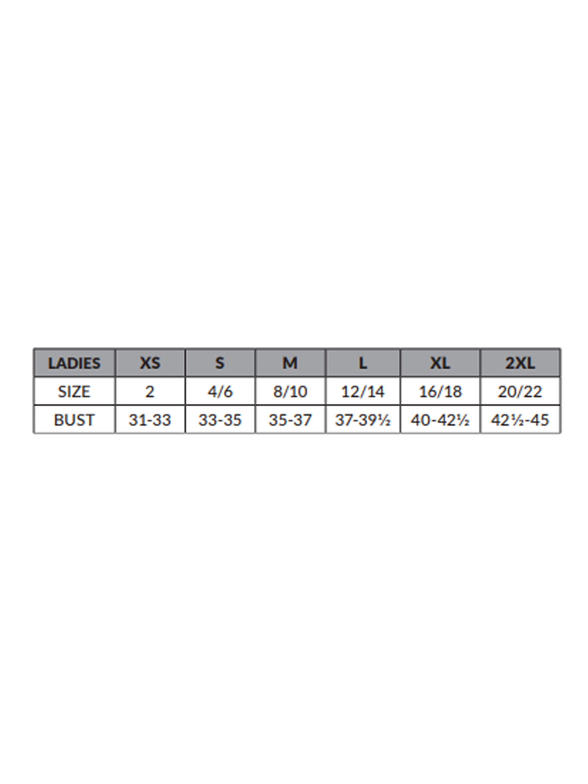 SIZECHART