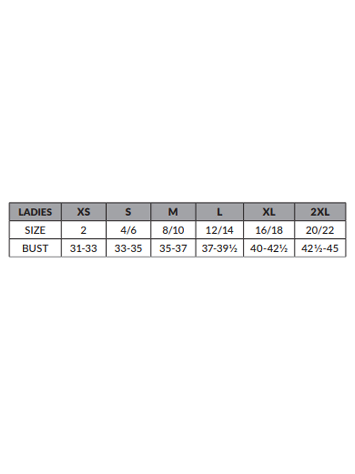 SIZECHART