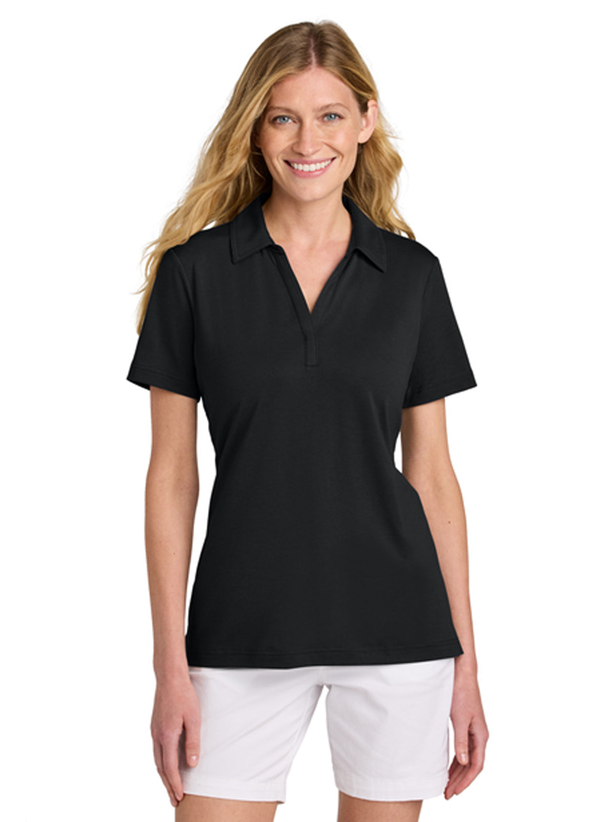 Women’s Glenview Solid Polo - TM1LF071 - Black