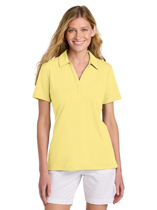 Women’s Glenview Solid Polo - TM1LF071 - Pale Yellow