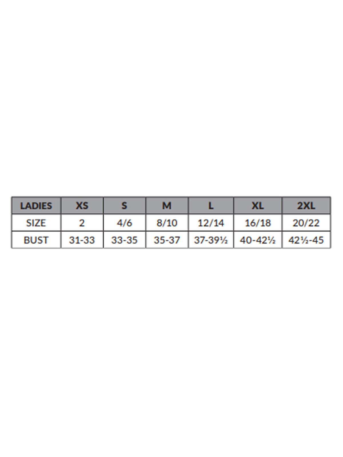SIZECHART