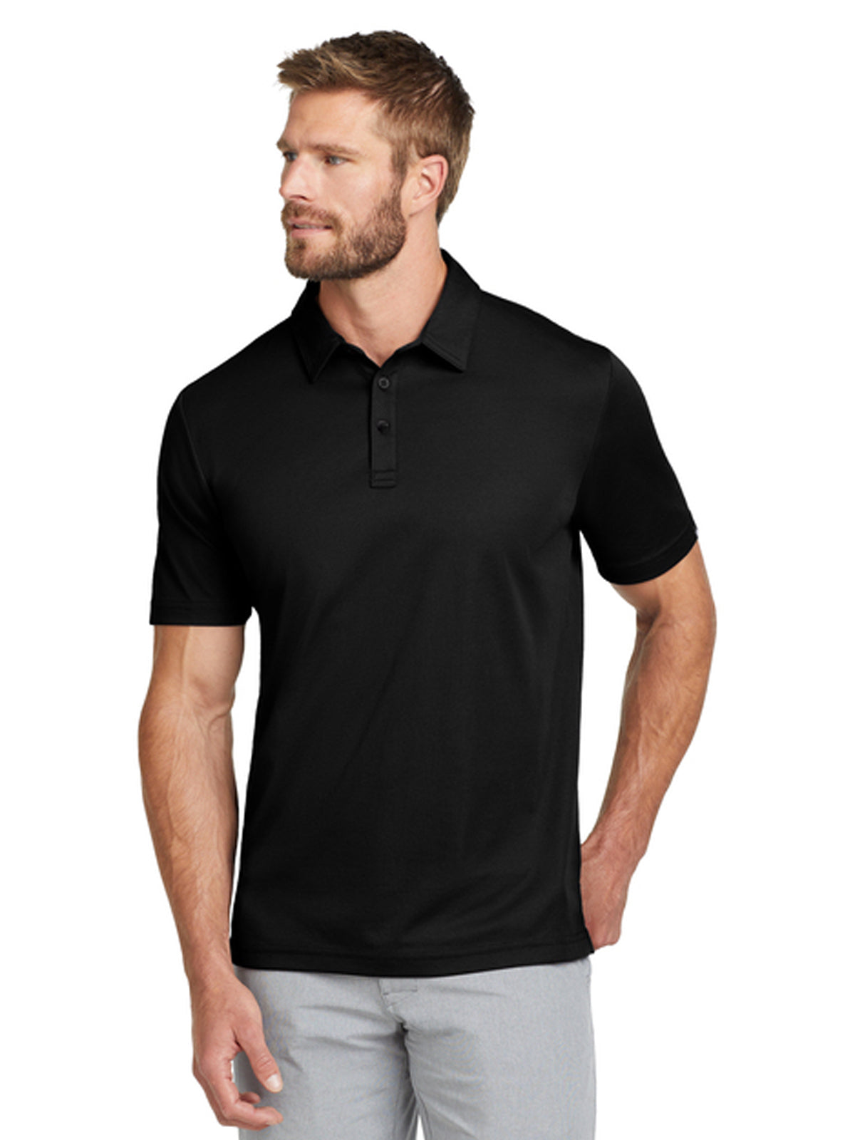 Men's Pocketless Oceanside Solid Polo - TM1MU411 - Black
