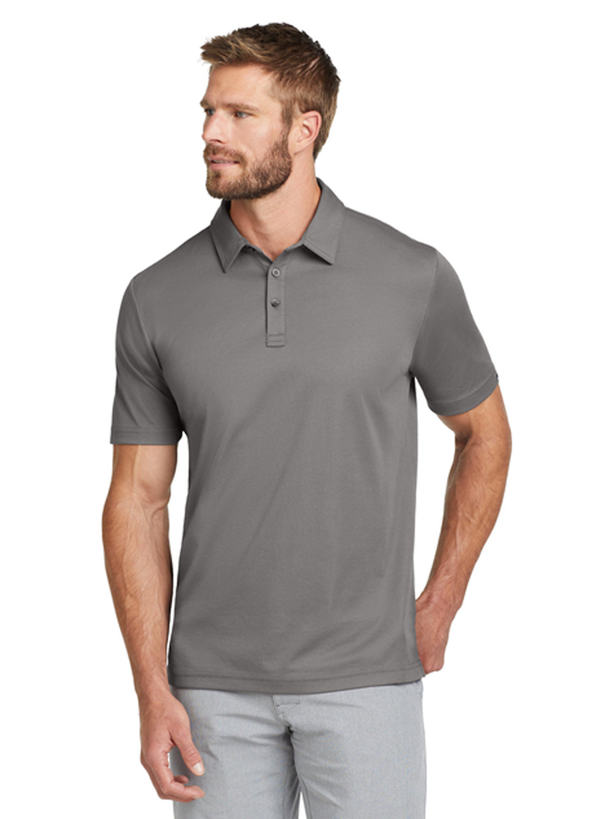 Men's Pocketless Oceanside Solid Polo - TM1MU411 - Quiet Shade Grey