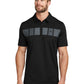 Men's Pocketless Cabana Chest Stripe Polo - TM1MU416 - Black