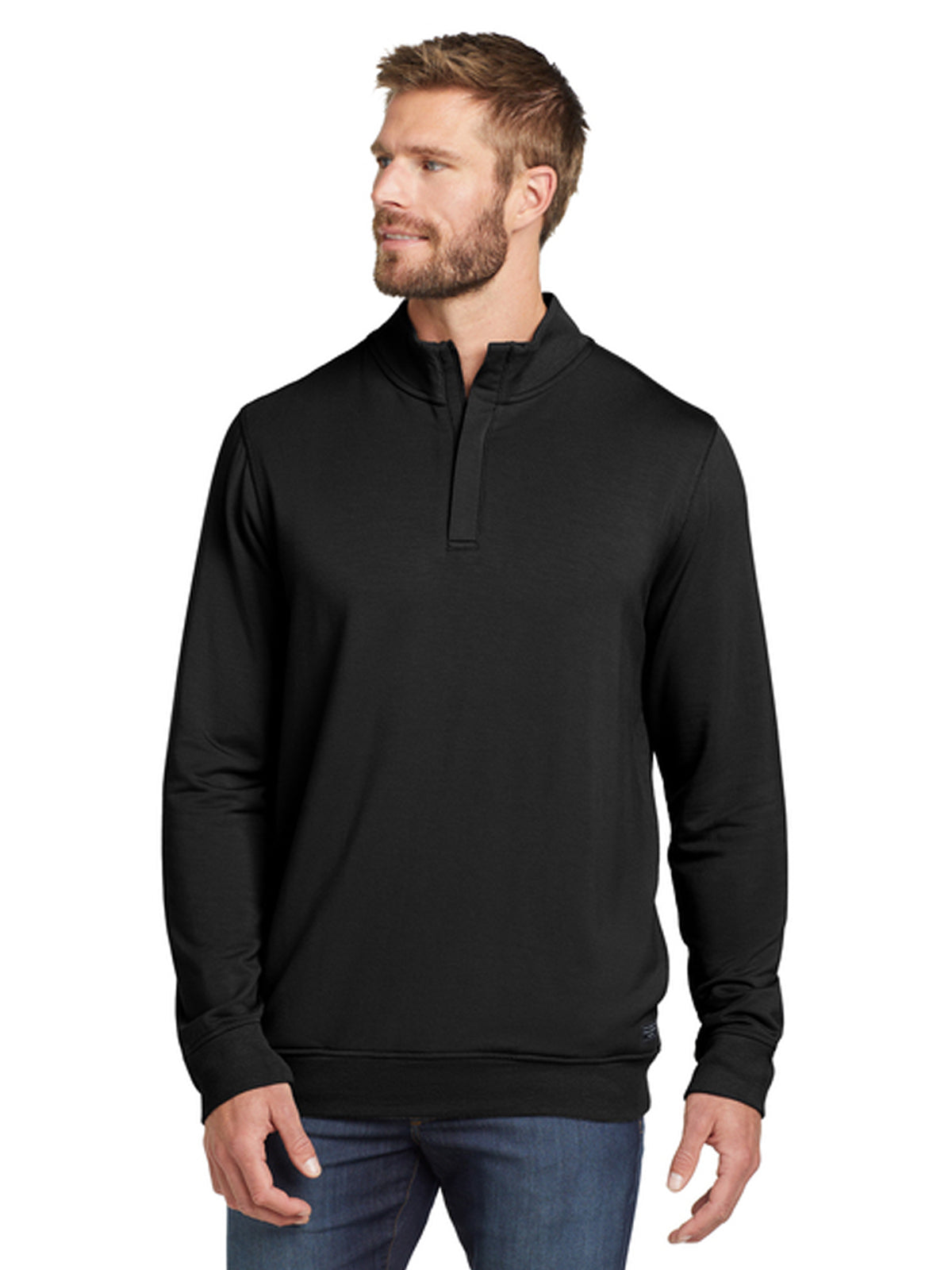 Men's 2-Pocket 1/4-Zip Fleece Sweatshirt - TM1MU419 - Black