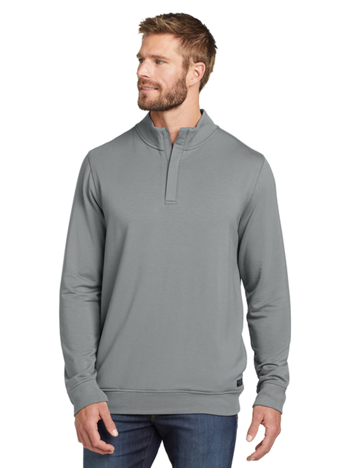 Men's 2-Pocket 1/4-Zip Fleece Sweatshirt - TM1MU419 - Quiet Shade Grey