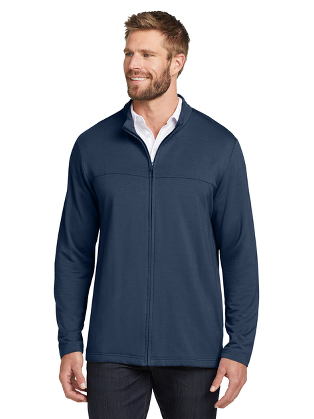 Men's 2-Pocket Full Zip Fleece Jacket - TM1MU420 - Blue Nights