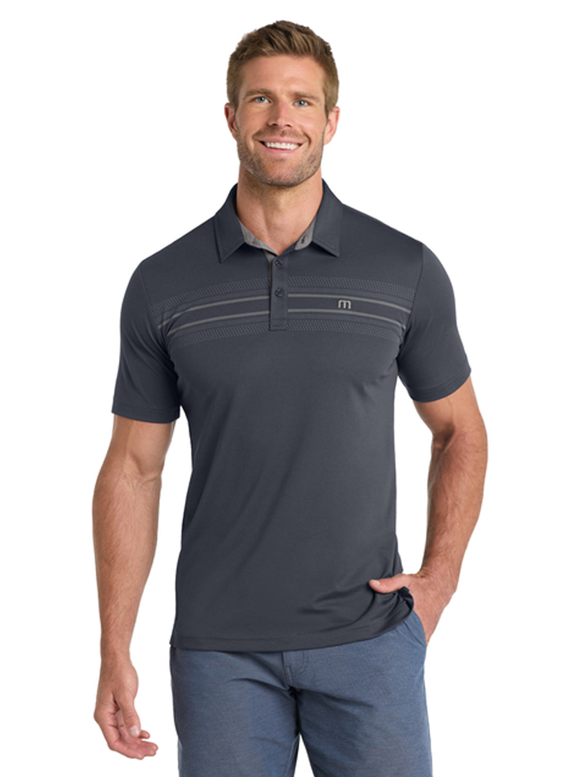 Men's Pocketless Chest Stripe Polo - TM1MW450 - Blue Nights