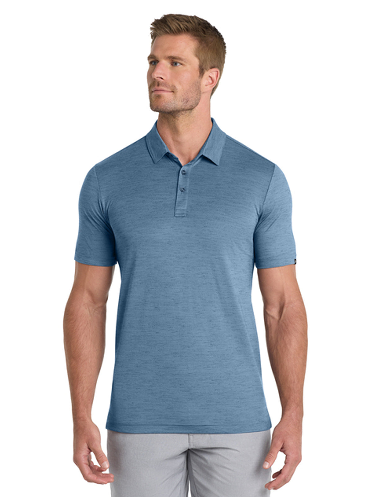 Men's Pocketless Auckland Slub Polo - TM1MW451 - Riviera Blue