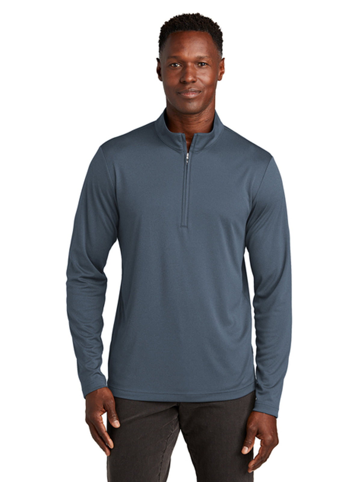 Men's Coto Performance 1/4-Zip Sweatshirt - TM1MY397 - Vintage Indigo/ Black