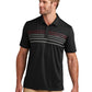 Men's Pocketless Chest Stripe Perfomance Polo - TM1MY400 - Black