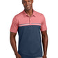 Men's Pocketless Sunset Blocked Polo - TM1MY401 - Cardinal Heather/ Blue Nights