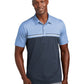 Men's Pocketless Sunset Blocked Polo - TM1MY401 - Riviera Heather/ Blue Nights