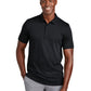 Men's Pocketless Wrinkle Resistant Print Polo - TM1MY403 - Black/ Aegean Blue