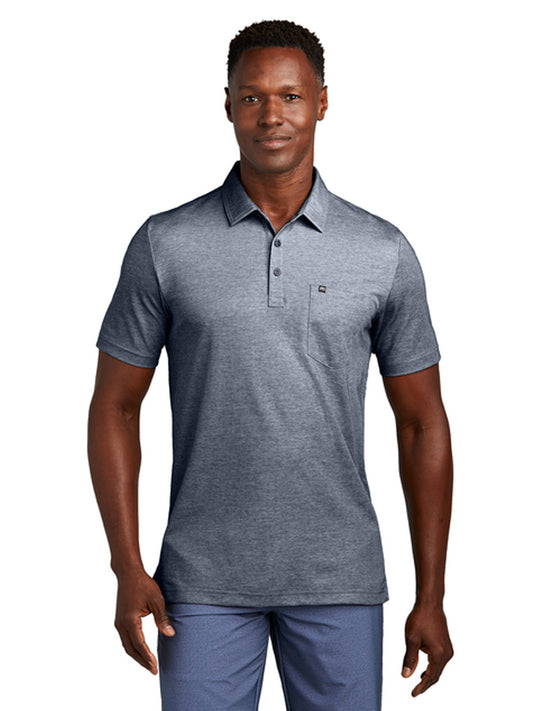 Men's 1-Pocket Wrinkle Resistant Heather Polo - TM1MY404 - Blue Nights Heather
