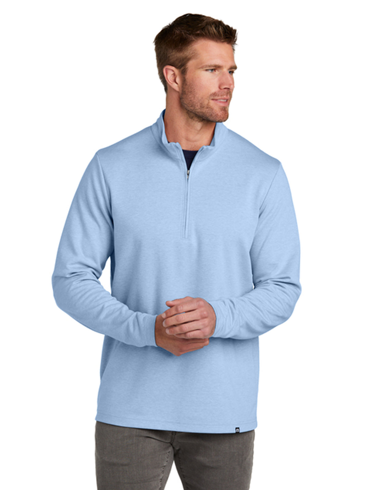 Men's Coveside 1/4-Zip Sweatshirt - TM1MZ339 - Light Blue Heather