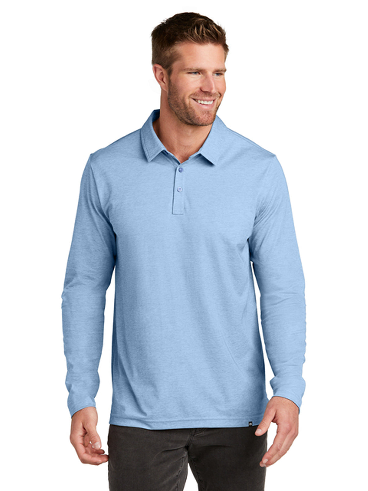 Men's Oceanside Heather Long Sleeve Polo - TM1MZ343 - Allure Heather