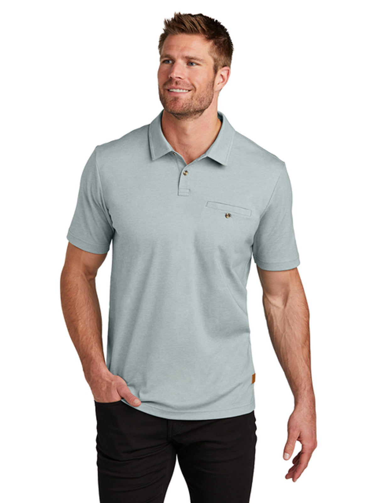 Men's Sunsetters One-Pocket Polo - TM1MZ344 - Balsam Green Heather