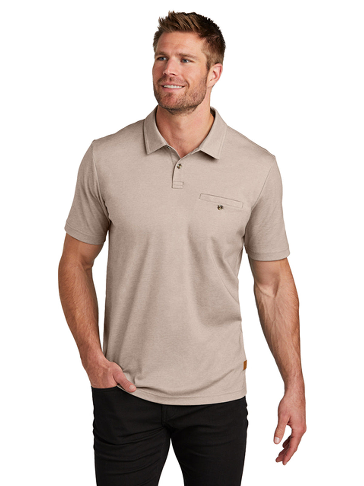 Men's Sunsetters One-Pocket Polo - TM1MZ344 - Portabella Heather