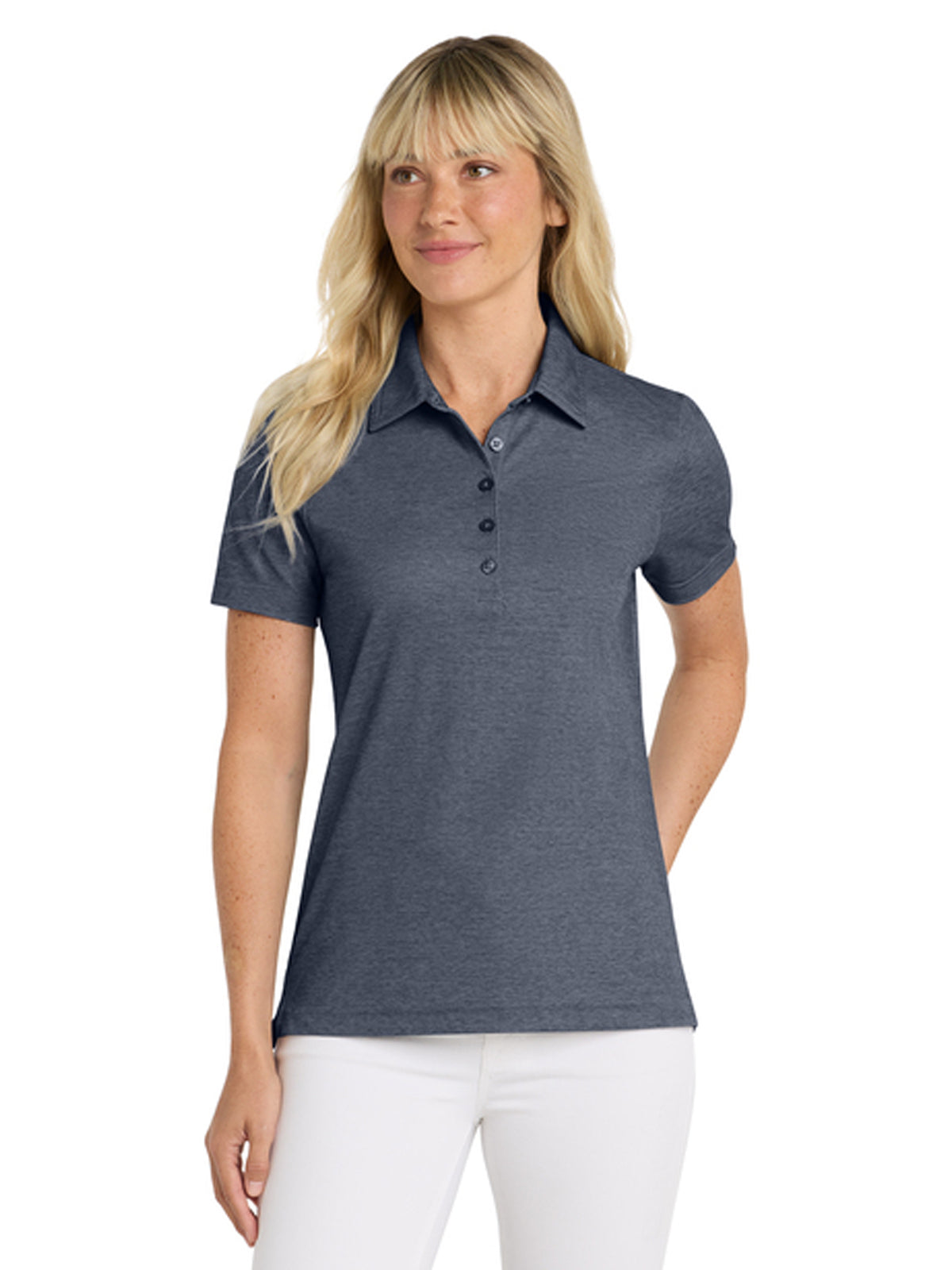 Women's Oceanside Heather Polo - TM1WW002 - Blue Nights Heather