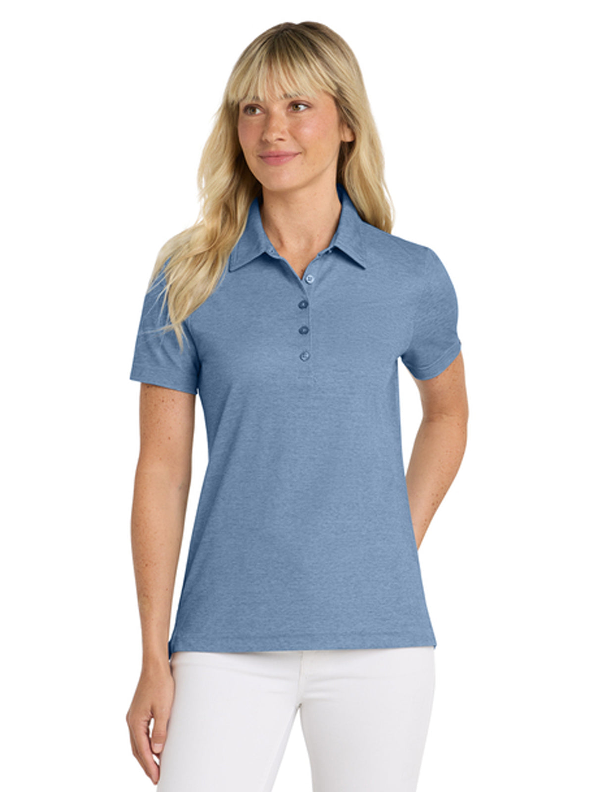 Women's Oceanside Heather Polo - TM1WW002 - Classic Blue Heather