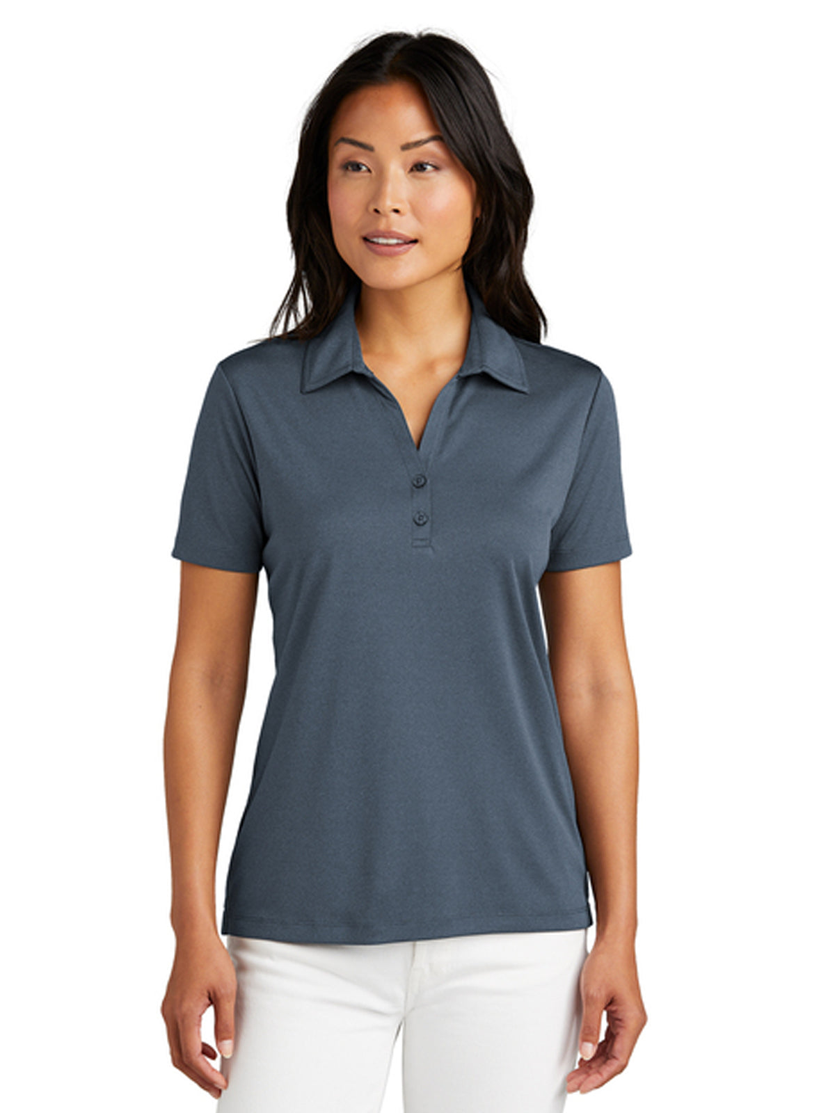Women's Coto Performance Polo - TM1WX002 - Vintage Indigo/ Black