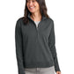 Women's Pocketless Ocean Villa 1/4-Zip Sweatshirt - TMA41428 - Dark Grey Heather