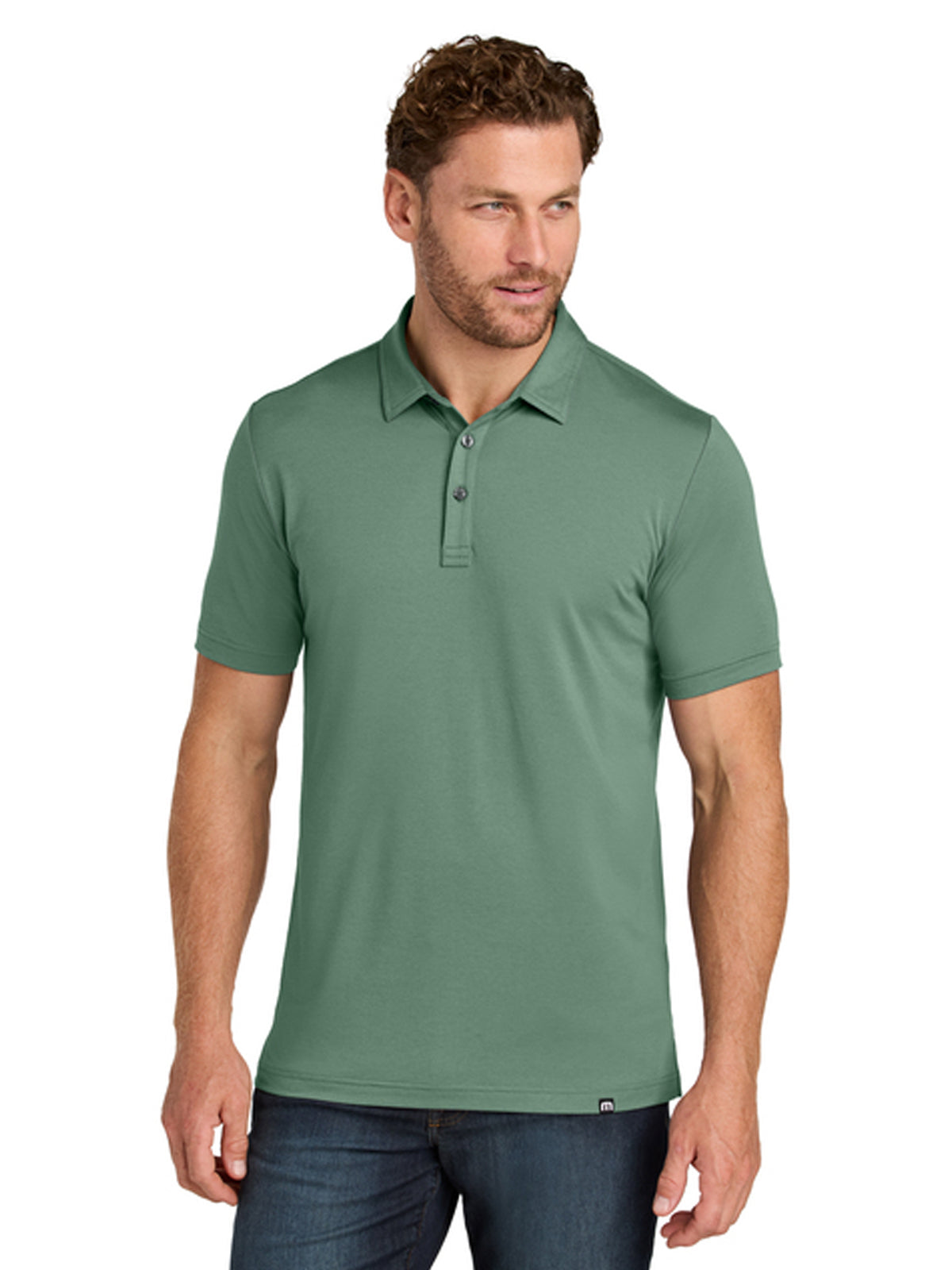 Men's Pocketless Glenview Solid Polo - TMA41461 - Laurel Green